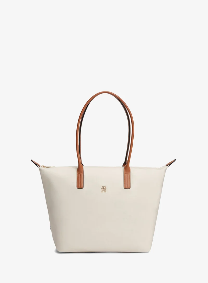 TOMMY HILFIGER Monogram Contrast Handle Tote Bag